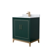 Marlena 30" Single Vanity with optional Carrara Marble Counter - Green