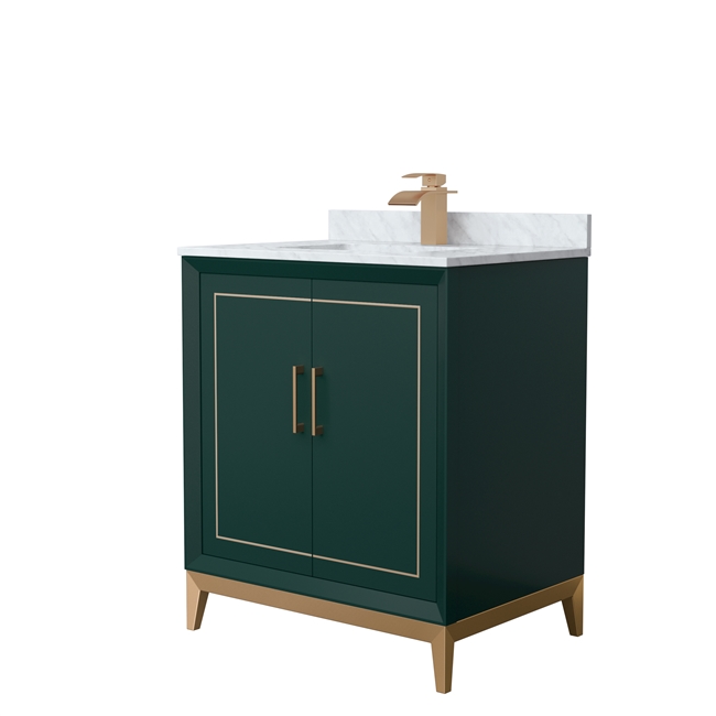 Marlena 30" Single Vanity with optional Carrara Marble Counter - Green