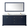 Avery 80" Double Bathroom Vanity by Wyndham Collection - Dark Blue