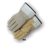 Fleece Lined Pigskin Palm Work Gloves, Kevlar Sewn