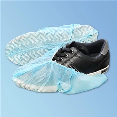 Shoe Covers, Disposable, Blue, Non-skid Tread, 400ea/case