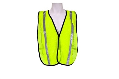 HI VIZ All Purpose Mesh Vest, 1inch Vertical Reflective Stripe, One Size