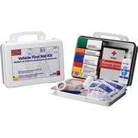 First Aid Kit Auto Vehicle Hard Case 93 pieces