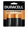 D Cell DURACELL CopperTop Alkaline Battery, 1.5V, 2/PK