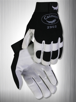 Caiman Mechanics Gloves, White Goatskin Leather