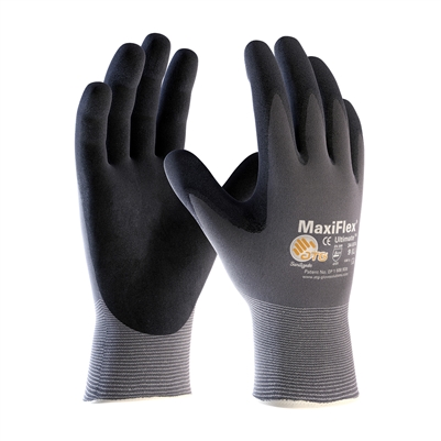 MaxiFlexÂ® Ultimateâ„¢ Seamless Knit Nylon/ LycraÂ® Glove w/ Nitrile Coated Micro-Foam Grip