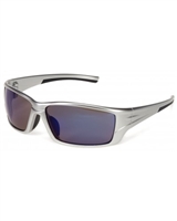 INOXÂ® ECLIPSEâ„¢ Safety Glasses- Blue Mirror Lens with Silver Frame