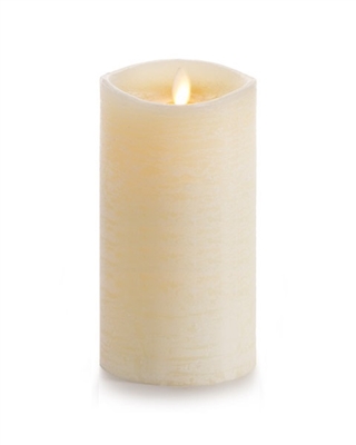 Luminara - Flameless LED Candle - Rustic Finish - Vanilla Scented Ivory Wax - Remote Ready - 3.5" x 7"