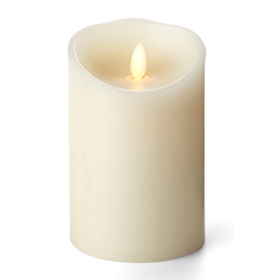 Luminara - Flameless LED Candle - Indoor - Unscented Ivory Wax - Remote Ready - 3.5" x 5"