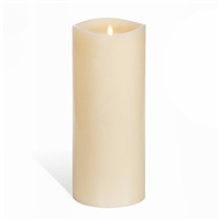 Luminara - Flameless LED Candle - 360-Degree Large Indoor Pillar - Unscented Ivory Wax - Remote Ready - 6" x 14"