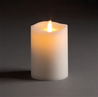 LightLi by Liown - Moving Flame - Flameless LED Candle - Indoor - Ivory Paraffin Wax - Remote Ready - 3" x 4.5"