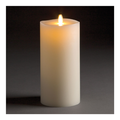 LightLi by Liown - Moving Flame - Flameless LED Candle - Indoor - Ivory Paraffin Wax - Remote Ready - 4" x 8.5"