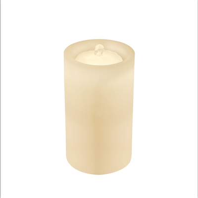 AquaFlame - Flameless LED Candle Fountain - Indoor - Wax - Ivory - 5" x 8.5"