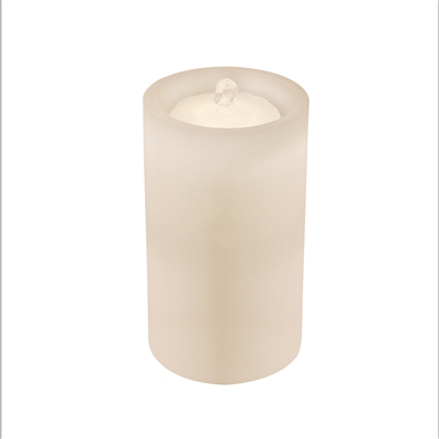 AquaFlame - Flameless LED Candle Fountain - Indoor - Wax - White - 5" x 10"