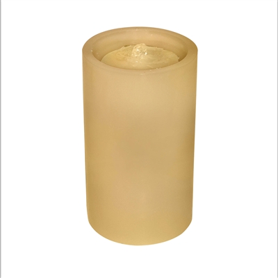 AquaFlame - Flameless LED Candle Fountain - Indoor - Wax - Sage - 5" x 10"