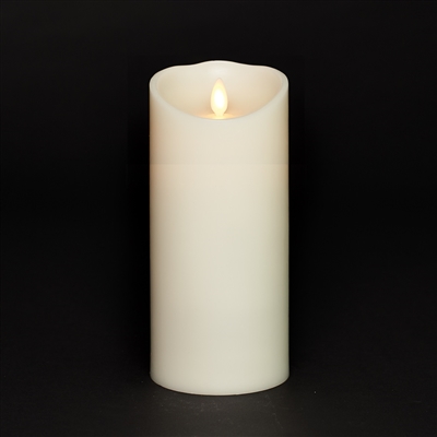 Torchier Moving Flame - Flameless LED Candle - Indoor - Wax - Ivory - Remote Ready - 3.5" x 9"