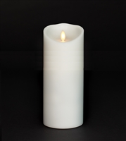 Torchier Moving Flame - Flameless LED Candle - Indoor - Unscented White Wax - Remote Ready - 3.5" x 9"