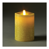 LightLi by Liown - Moving Flame - Flameless LED Candle - Linen Moss Wax - Bluetooth App Ready - Remote Ready - 3.5" x 5"