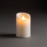 LightLi by Liown - Moving Flame - Flameless LED Candle - Outdoor - Ivory ABS Plastic - Remote Ready - 3.5" x 5"