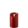 Liown - Moving Flame - Flameless LED Candle - Indoor - Red Wax - Cinnamon Scented - Remote Ready - 3.5" x 5"