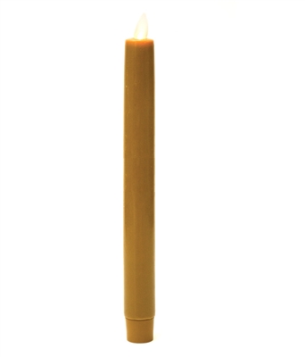 Mystique - Flameless LED Taper Candle - Indoor - Wax Coated - Taupe - 7/8" x 10"