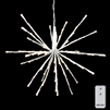 RAZ Imports - 18" White Glittered Starburst with 80 Warm White LED Lights and Remote Control