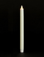 Mystique - Flameless LED Taper Candle - Indoor - Wax Coated - Ivory - 7/8" x 12"