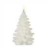 Uyuni - Flameless LED Candles - Christmas Tree Shape - 4-Inch x 7-Inch - Nordic White Wax - Remote Ready