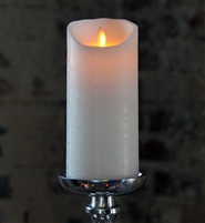 Mystique - Flameless LED Candle - Indoor - Wax - Distressed White - 3.5" x 7"