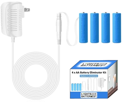 4 x AA Battery Eliminator Kit (White)