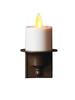 Mystique by Liown Moving Flame - Automatic Flameless LED Tealight Plug-In Night Light - Indoor - Ivory & Brown ABS