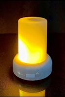 The Light Garden - Mini FlameIllusion (Formerly FlameWave) Advanced Digital Flame Simulation Fire Module - 2.75" x 3.5" - Rechargeable - Indoor - Remote Ready