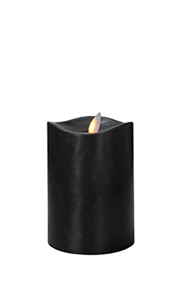 Mystique 360-Degrees - Flameless LED Candle - Indoor - Wax - Black - 3.25" x 5"