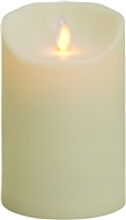 Mystique - Flameless LED Pillar Candle - Indoor - Wax - Ivory - Remote-Ready - 3.25" x 5"