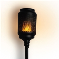 The Boston Warehouse - The Torchier Digital LED Flame Garden Torch Lantern with Stand - Black Metal Construction - Rechargeable - Outdoor - Remote Ready