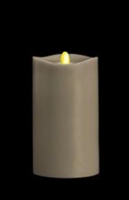 Matrixflame - Flickering Digital Flameless LED Candle - Indoor - Coconut Scented - Slate Colored Wax - Remote Ready - 3.5" x 7"