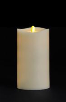 Matrixflame - Flickering Digital Flameless LED Candle - Indoor - Vanilla Scented - Ivory Wax - Remote Ready - 3.5" x 7"