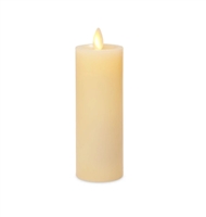 Luminara Real Flame Effect Candle - Slim Pillar - 2-Inches x 6.1-Inches - Unscented Ivory Wax - Indoor - Remote Ready