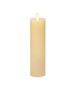 Luminara Real Flame Effect Candle - Slim Pillar - 2-Inches x 7.9-Inches - Unscented Ivory Wax - Indoor - Remote Ready