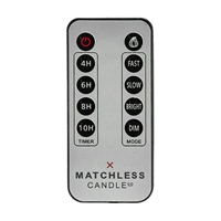 Matchless - 5-Function Hand-Held Remote Control - Works With Matchless Moving Flame LED Candles