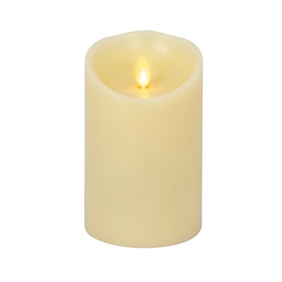 Luminara - Flameless LED Candle - Indoor - Wax - Ivory - Vanilla Scented - Remote Ready - 3.5" x 5"