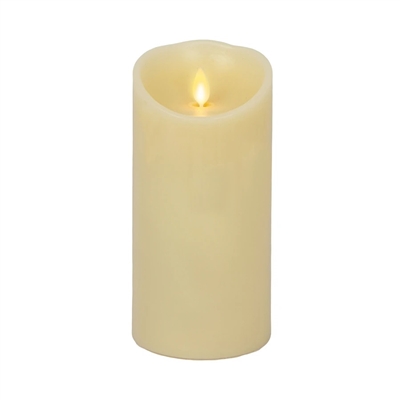 Luminara - Flameless LED Candle - Indoor - Wax - Ivory - Vanilla Scented - Remote Ready - 3.5" x 7"