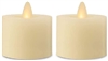 Luminara - Flameless LED Tealights - Set of 2 x 1.7-Inch x 2-Inch Battery Operated Tealights - Ivory Wax - Remote Ready