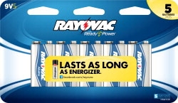 Rayovac - 9V - Ready Power Alkaline Battery - 5-Pack
