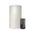iLLure Artisan Collection - Flameless LED Pillar Candle - 3D Flame w/ Inner Glow - Indoor - Unscented Ice White Distressed-Texture Wax - Remote Included - 4" x 8"