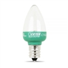 Feit Electric - LED Bulb - C7 Clear (Lights Up Green) - Night Light - 2-Pack - Green - Non-Dimmable