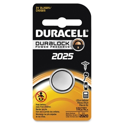 Duracell WIth Duralock Technology -  DL2025 - 3V - Lithium Button Battery - 1-Pack