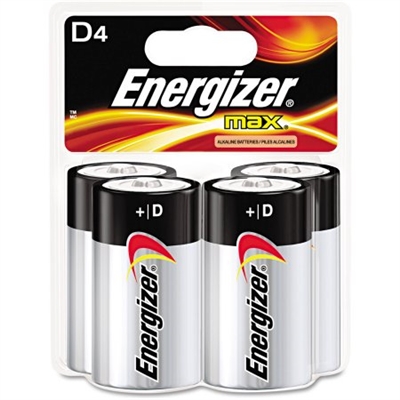 Energizer MAX - D-Cell - 1.5V - Alkaline Battery - 4-Pack