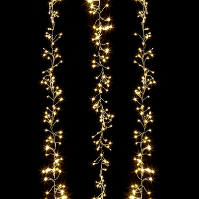 RAZ Imports - 10' LED Lighted Garland - 300 Warm White Micro LEDs on Silver Wire - 225 Steady On and 75 Random Twinkle