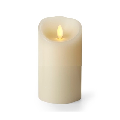 Luminara - Flameless LED Candle - Indoor - Wax - Ivory - Remote Ready - 3" x 6"